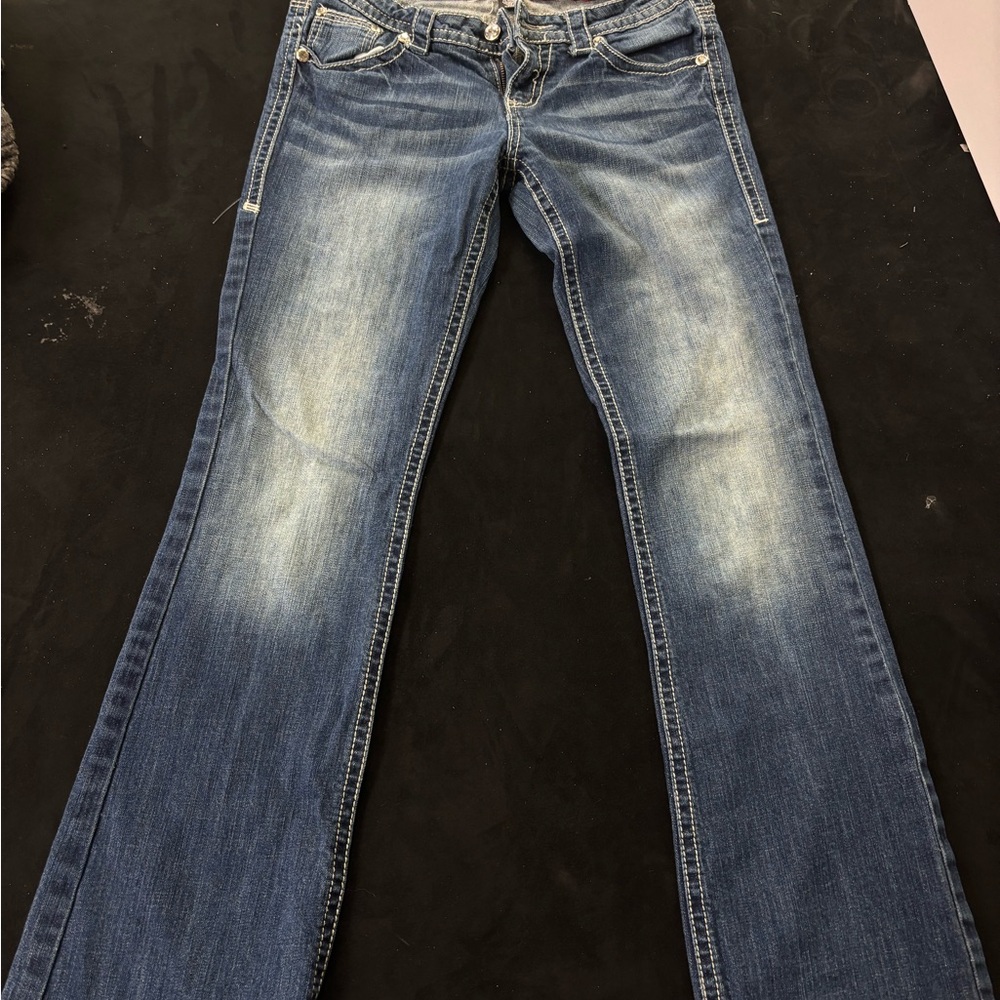 a.n.a Women's Boot Cut Jeans in Faded Blue